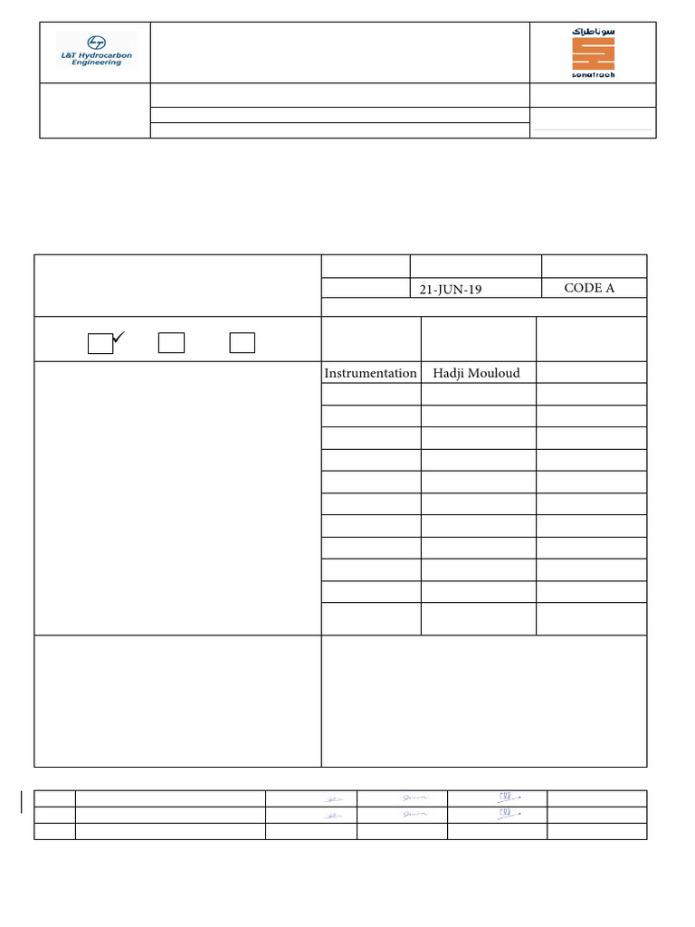 21-JUN-19 Code A: Specification For Instrument Installation Material ...