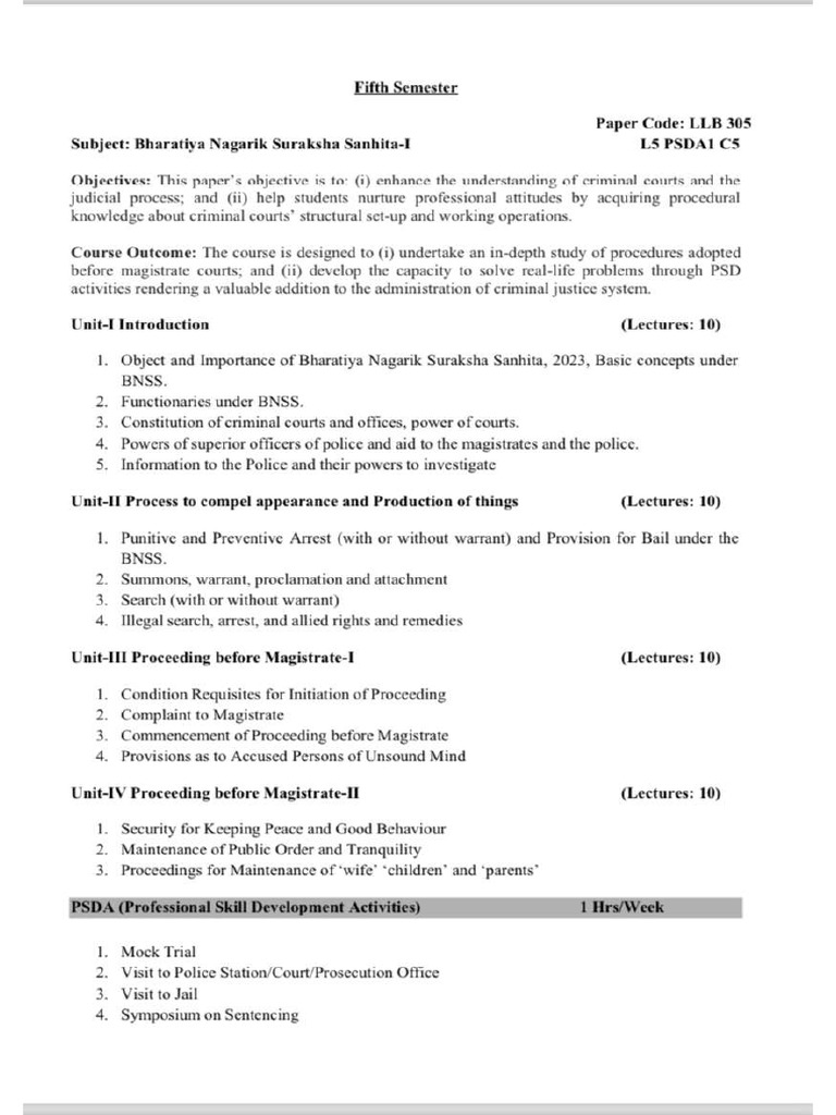 5th Sem Syllabus | PDF