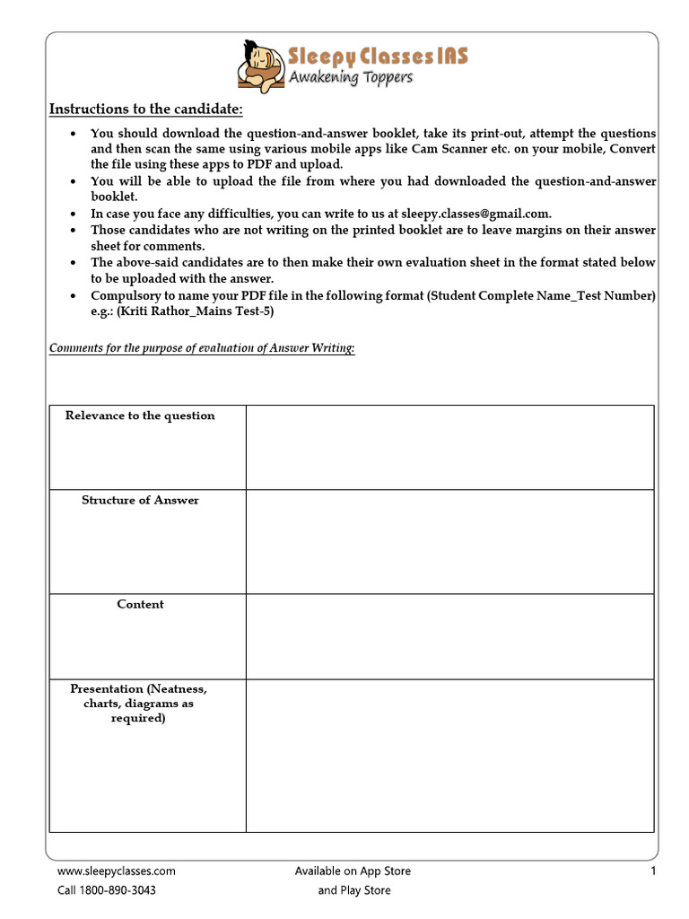 (Tests) Full Length Test 1 PDF | PDF | Sociology | Society