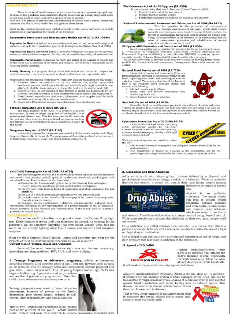 10 q2 Health Mod 1&2 | PDF