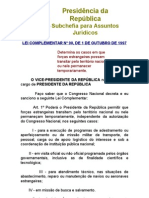 LEI COMPLEMENTAR Nº 90, DE 1 DE OUTUBRO DE 1997