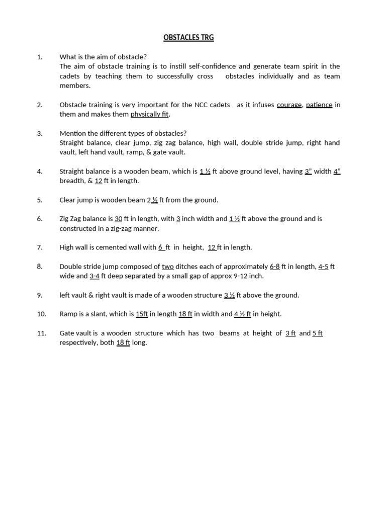 Obstacle trg pdf