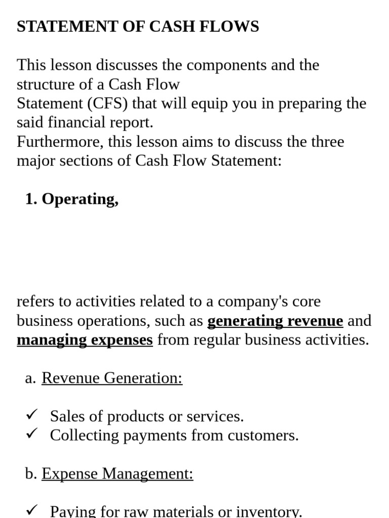 CASH-FLOW-STATEMENTS Accounting | PDF | Investing | Cash Flow Statement