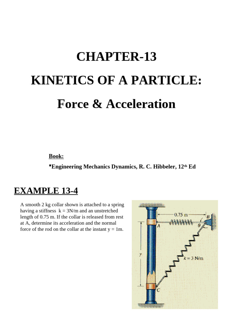 Chapter 13 Kinetics of Particle - Force & Acceleratio - Solutionn | PDF