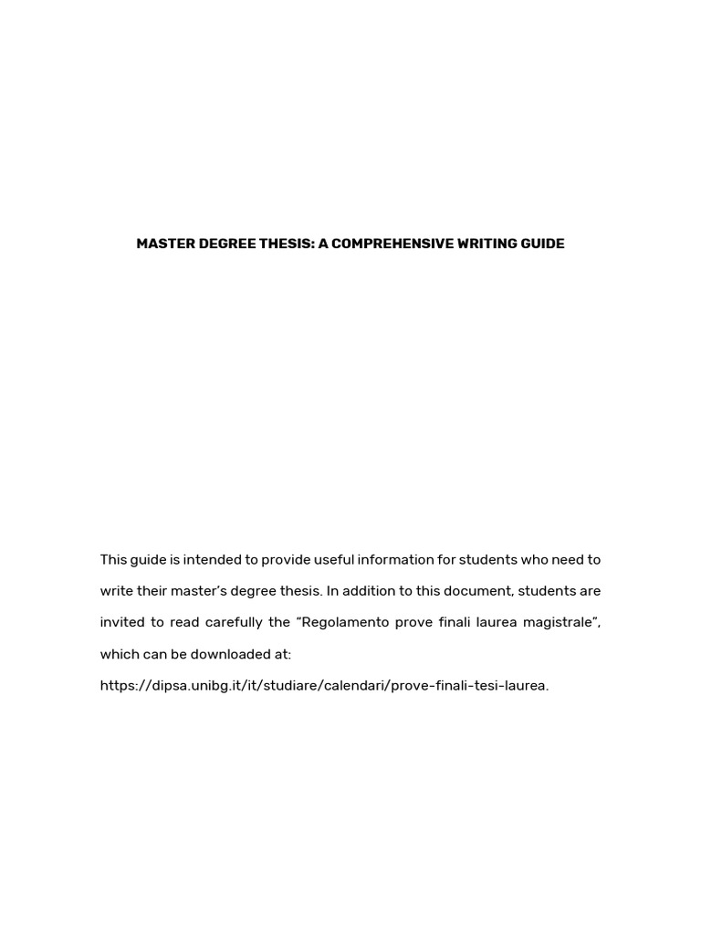 Guidelines For Master Thesis 003 | PDF | Quantitative Research ...