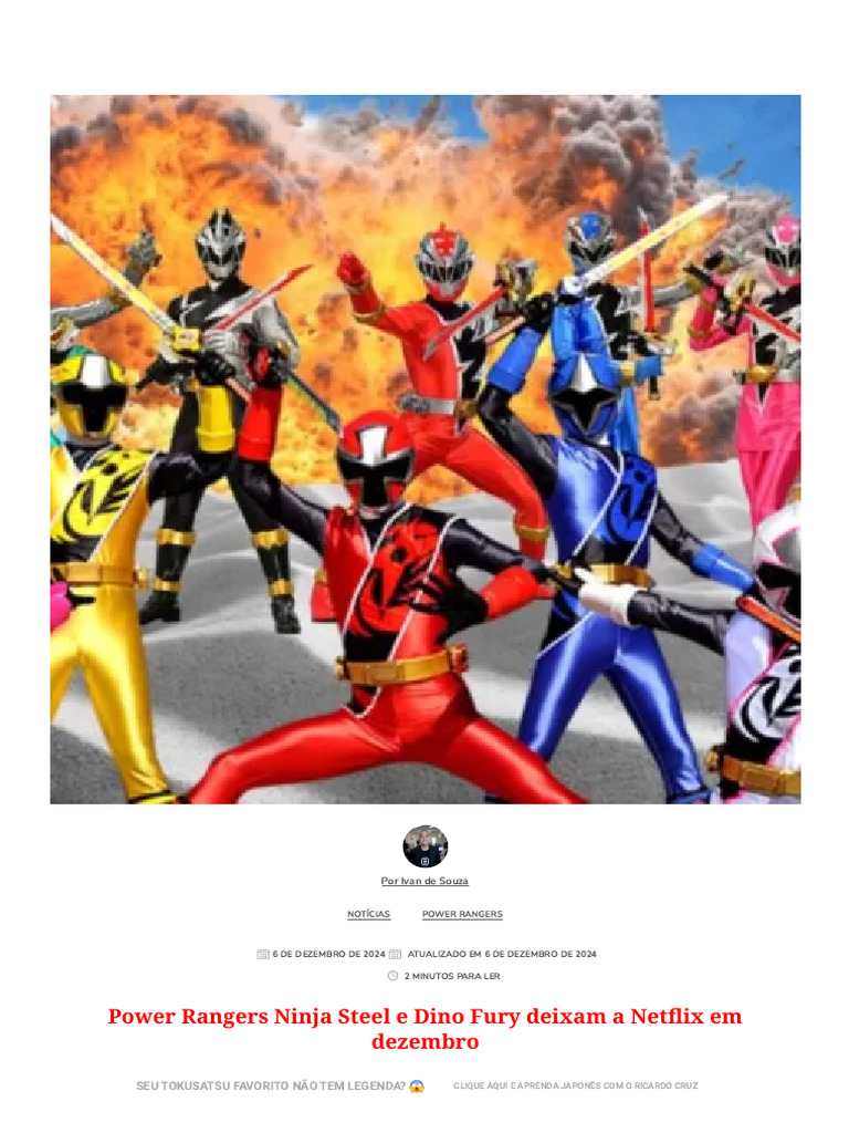 Power Rangers Ninja Steel e Dino Fury Saem Da Netflix | PDF | Netflix
