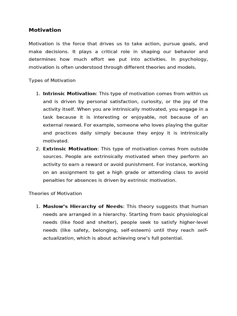 PDEU - Understanding Motivation & Leadership | PDF | Motivational ...