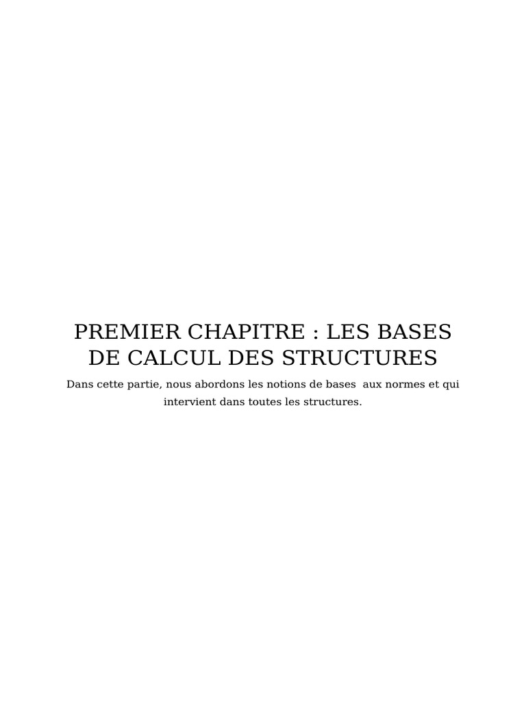 Bases de calcul des structures | PDF | Résistance des matériaux ...