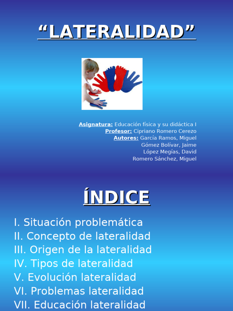 Lateralidad en Educación Física | PDF | Cognición | Neurociencia