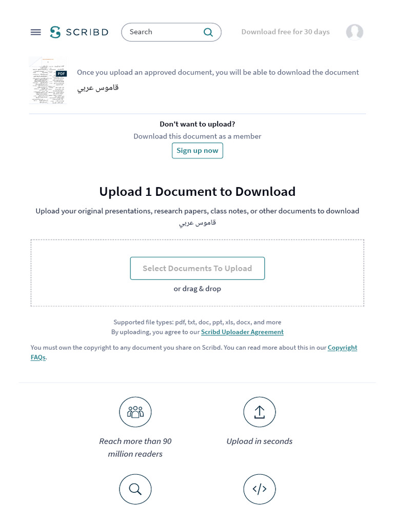 Upload A Document - Scribd | PDF | Scribd | Computing