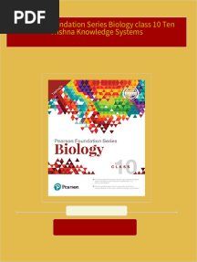 Pearson Foundation Series Biology class 10 Ten Trishna Knowledge Systems all chapter instant download
