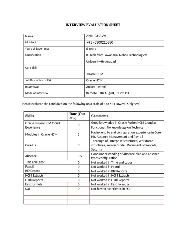 Oracle HCM - Anil Chav | PDF | Human Resource Management | Business