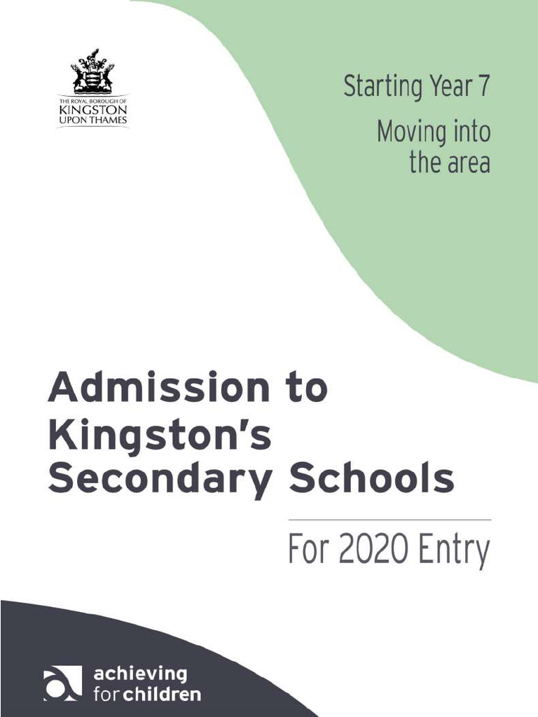 Kingston Secondary Guide 2020 Final V2 | PDF | University And College ...