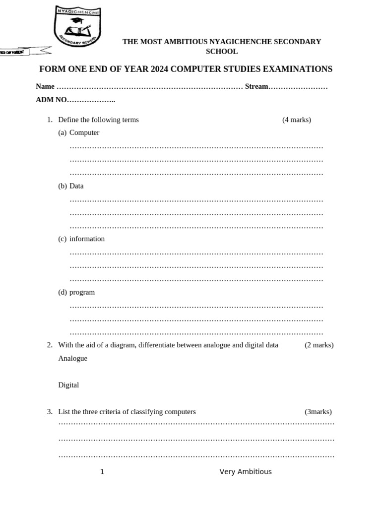 Form 1 comp end year pdf manufactured goods computer hardware