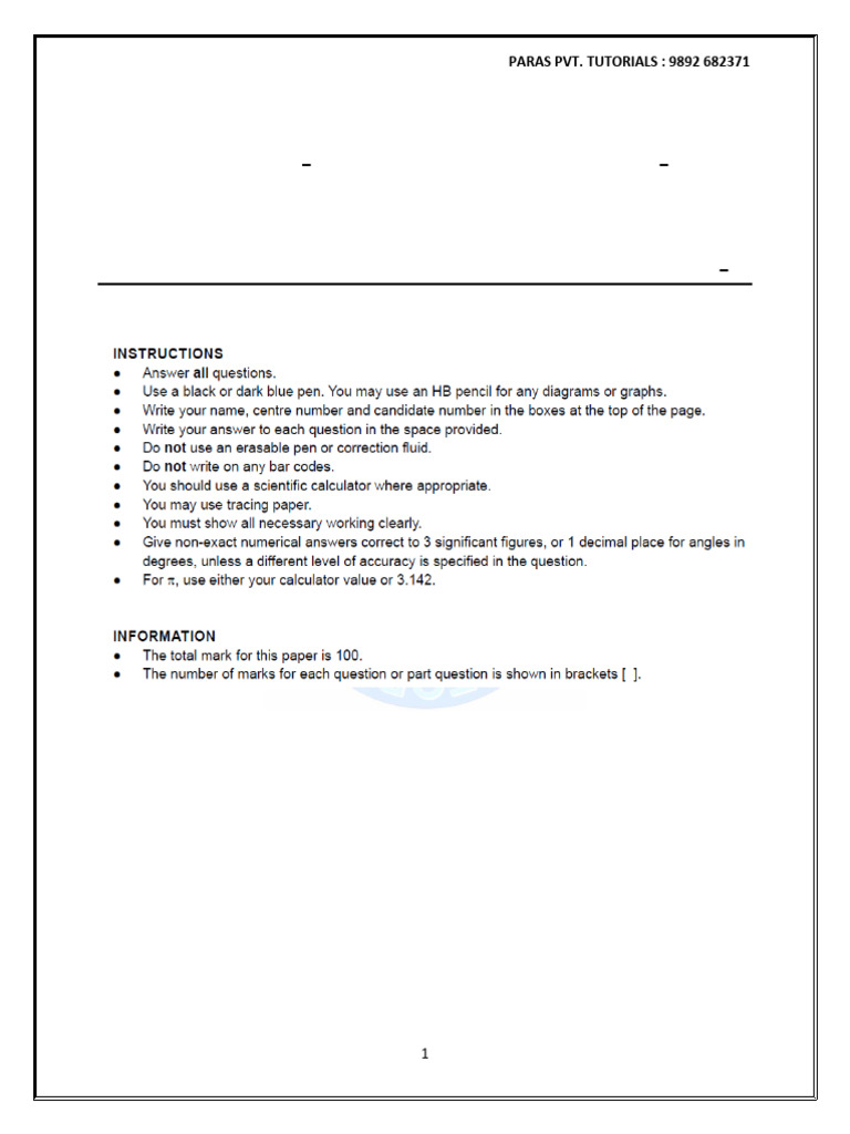 Paras Math P4 Set A Pdf Angle Elementary Mathematics