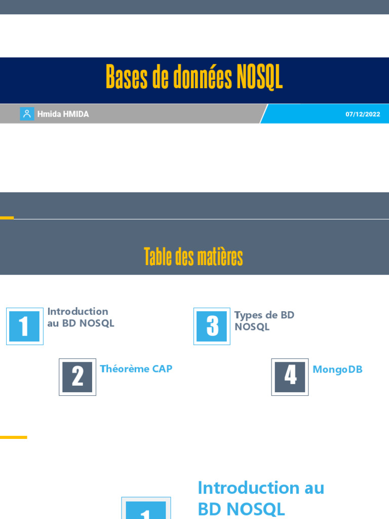 Introduction aux bases de données NoSQL | PDF | NoSQL | MongoDB