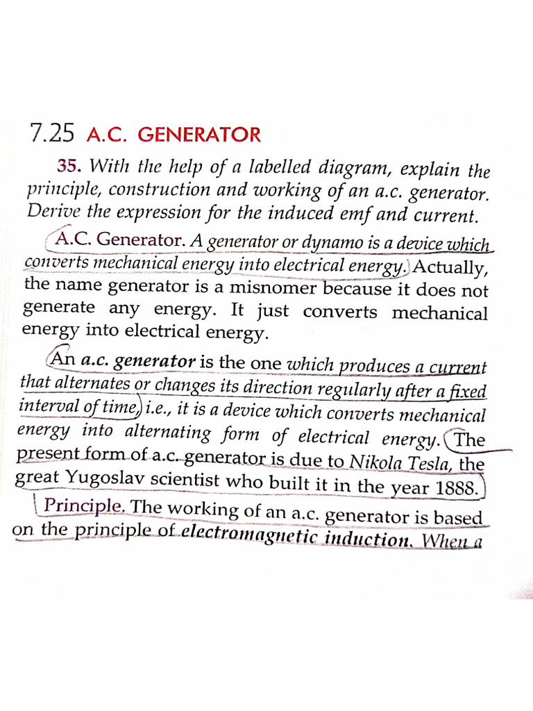 A C Generator Pdf