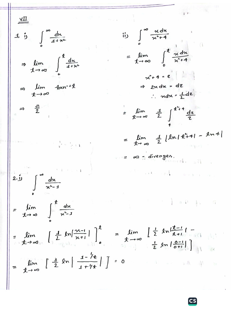 Improper-Integral-solve | PDF