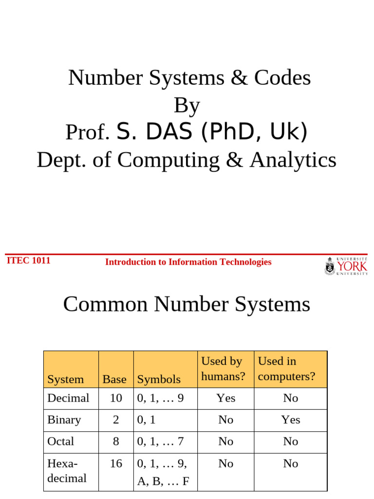 Number Systems and Conversions Guide | PDF | Decimal | Computer ...