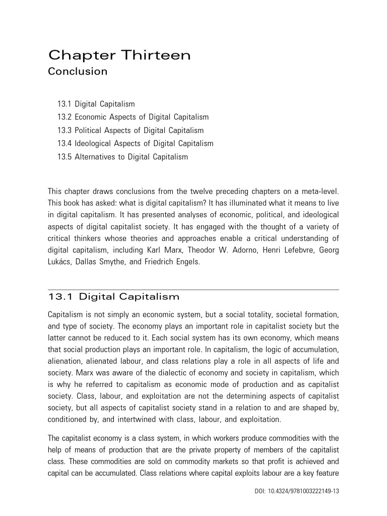 Understanding Digital Capitalism Dynamics | PDF | Capitalism | Marx's ...
