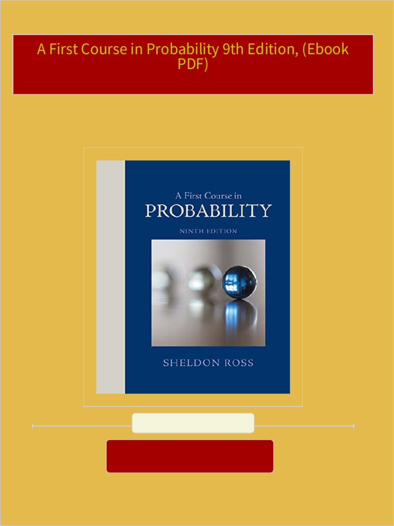 Buy ebook a first course in probability 9th edition ebook pdf cheap