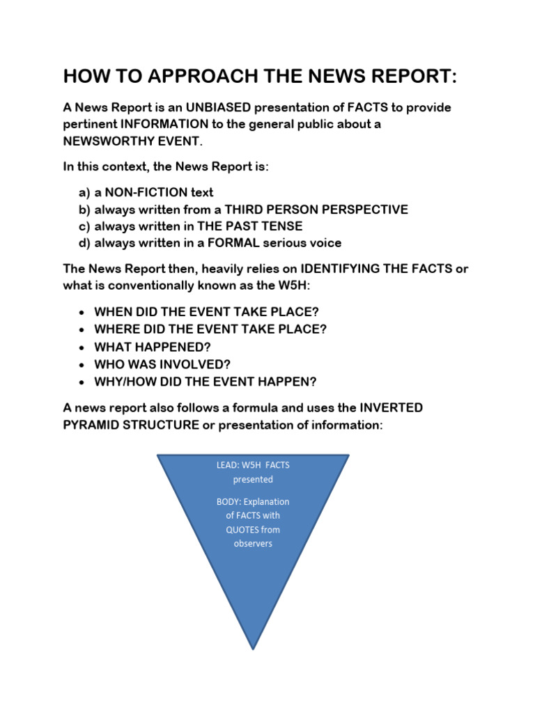 Writing an Effective News Report Guide | PDF | News | Human Communication