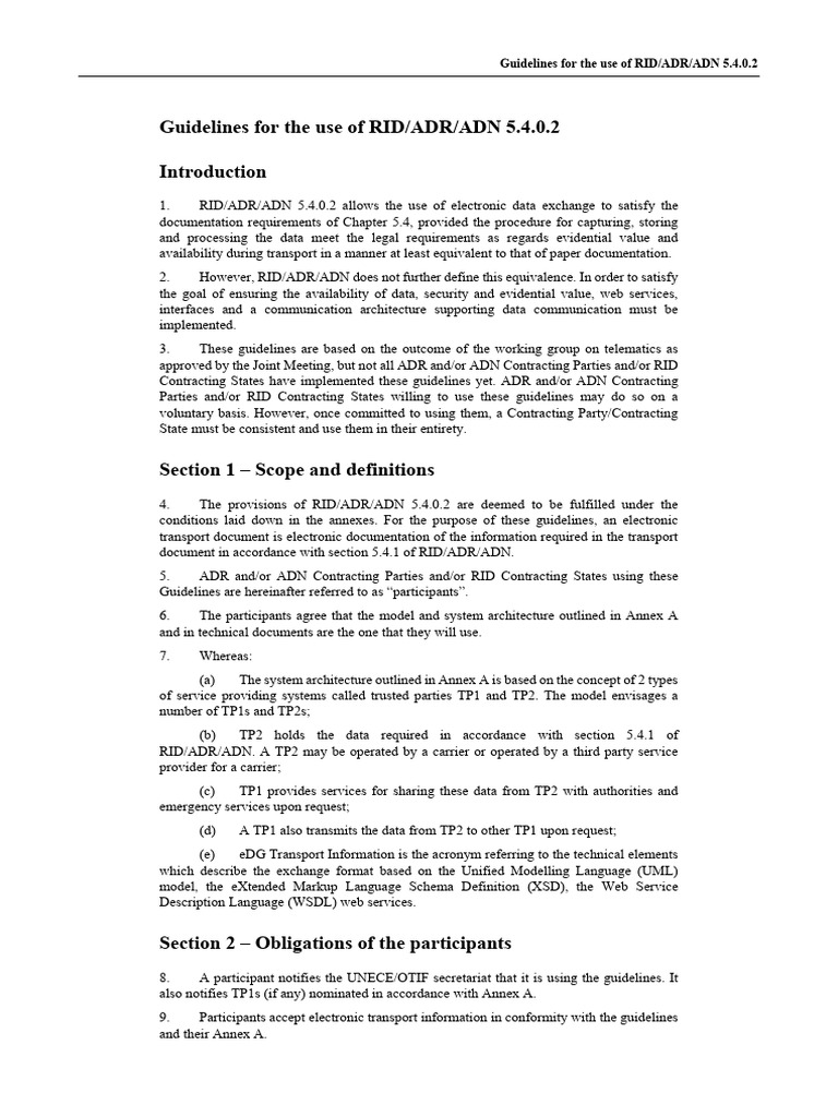 Guidelines for RID/ADR/ADN 5.4.1 Use | PDF | Public Key Certificate ...