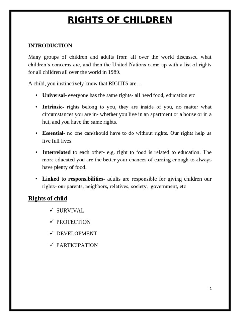 5. Rights of The Child | PDF | Children's Rights | Rights