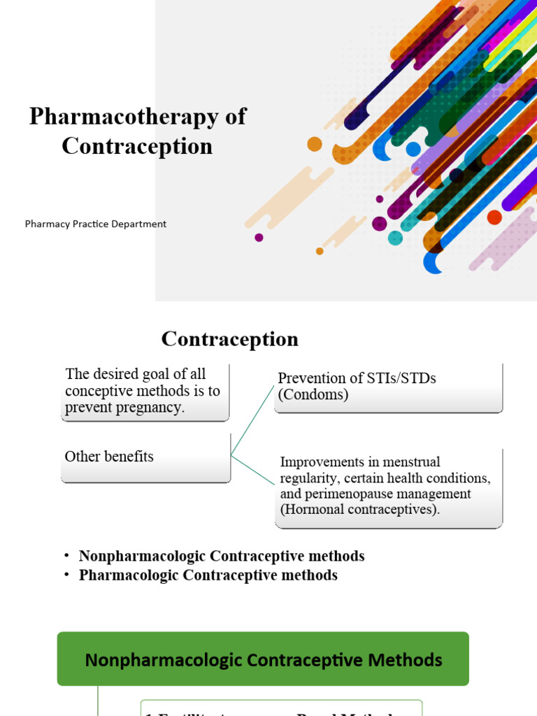 1 Contraceptive Lecture Pptx Pdf Combined Oral Contraceptive Pill