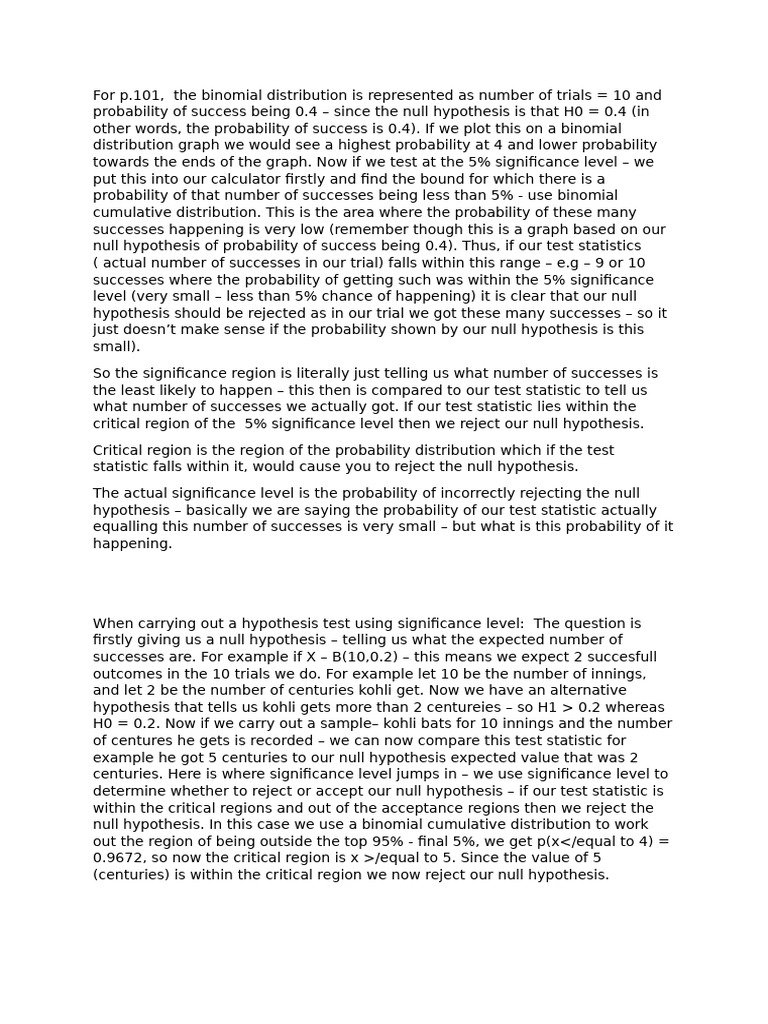 Hypothesis Testing Useful Stuff | PDF | Statistical Significance ...