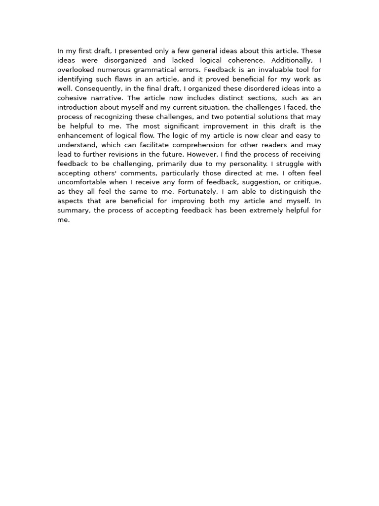Improving Article Through Feedback | PDF