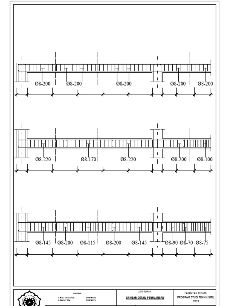 Detail Penulangan Struktur Sipil | PDF