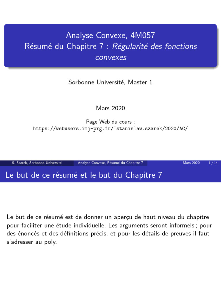 Régularité des fonctions convexes | PDF | Limite (mathématiques ...