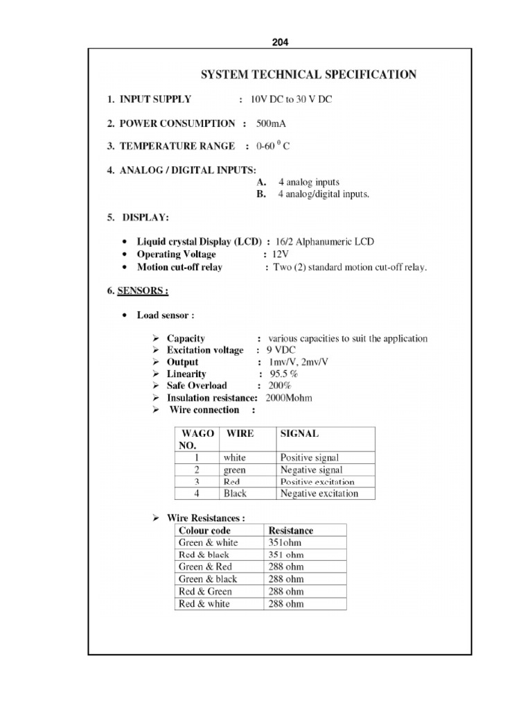 Load Cell Sensor Manual | PDF