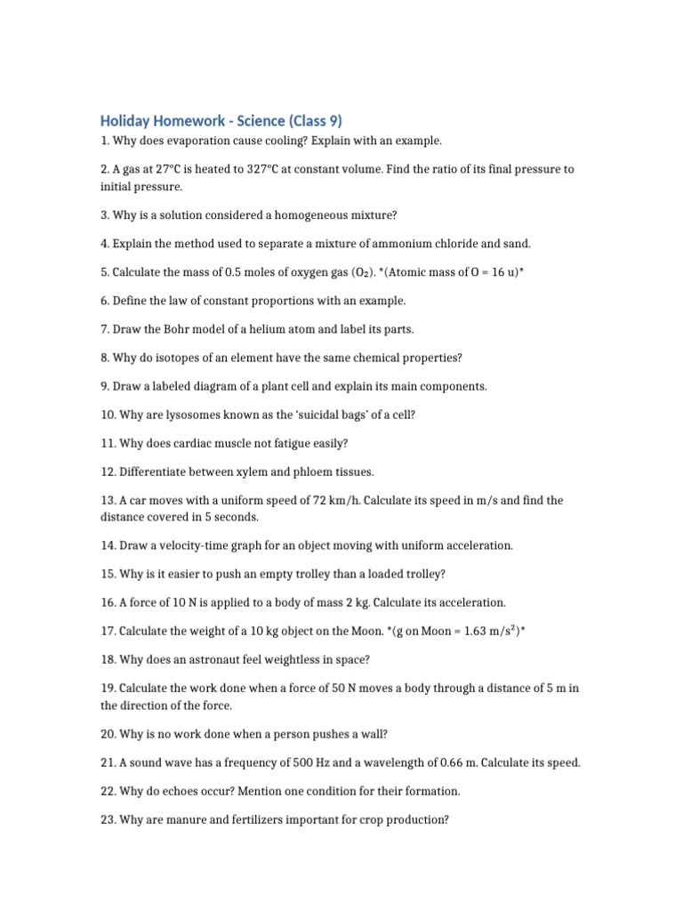 Science Class9 | PDF