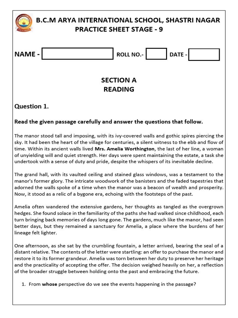 1290-c-4857-CLASS 8 WORKSHEET FINAL CAMB | PDF