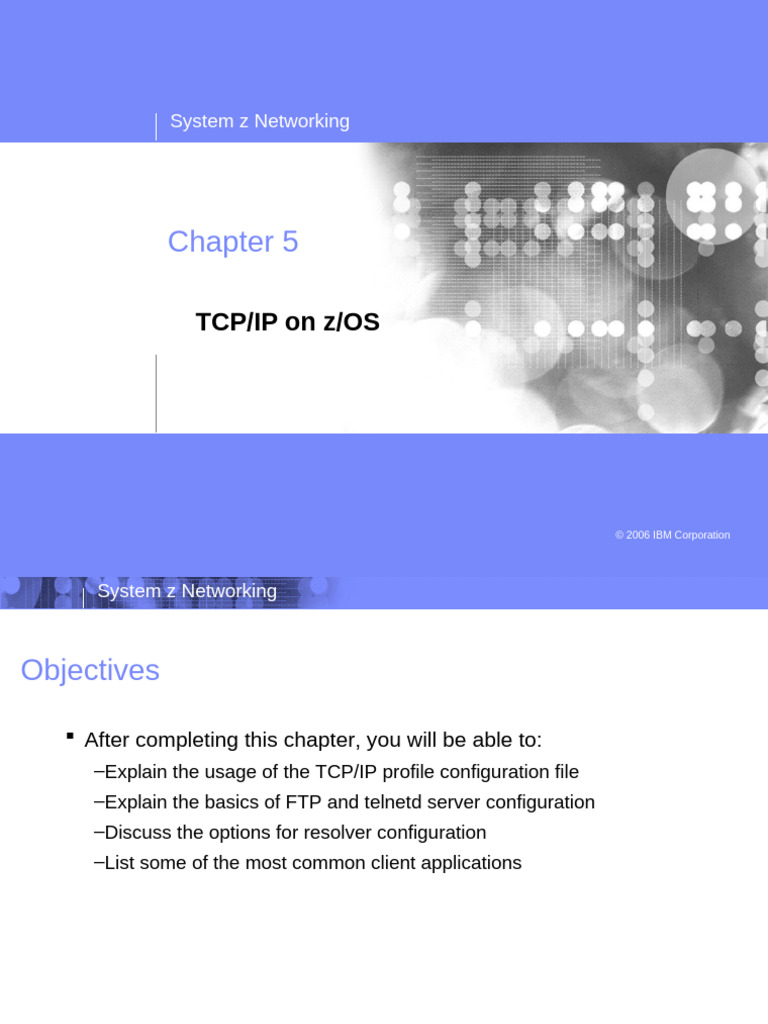 zNetworking Wk04 Ch05 - TCPIP on zOS | PDF | File Transfer Protocol ...
