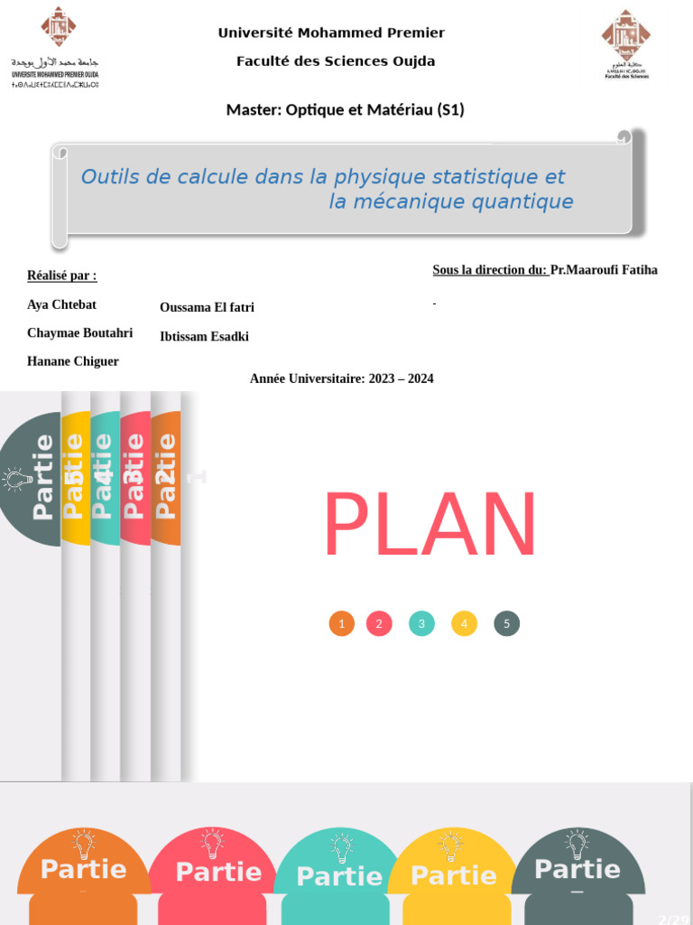 Outils de calcul en physique quantique et statistique | PDF | Entropie ...