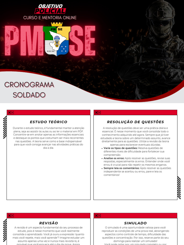 Estratégias de Estudo para PM SE | PDF | Tempo | Teoria