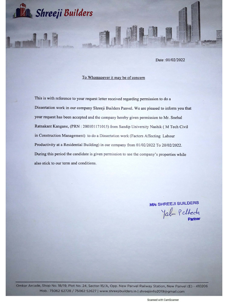 Builder Letter | PDF