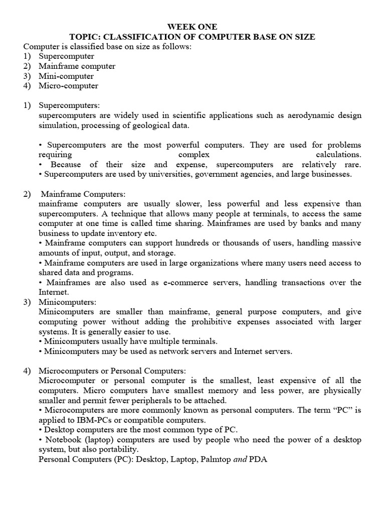 JSS 2 Classification_Of_Computer_Base_On_Size-1 | PDF | Byte ...