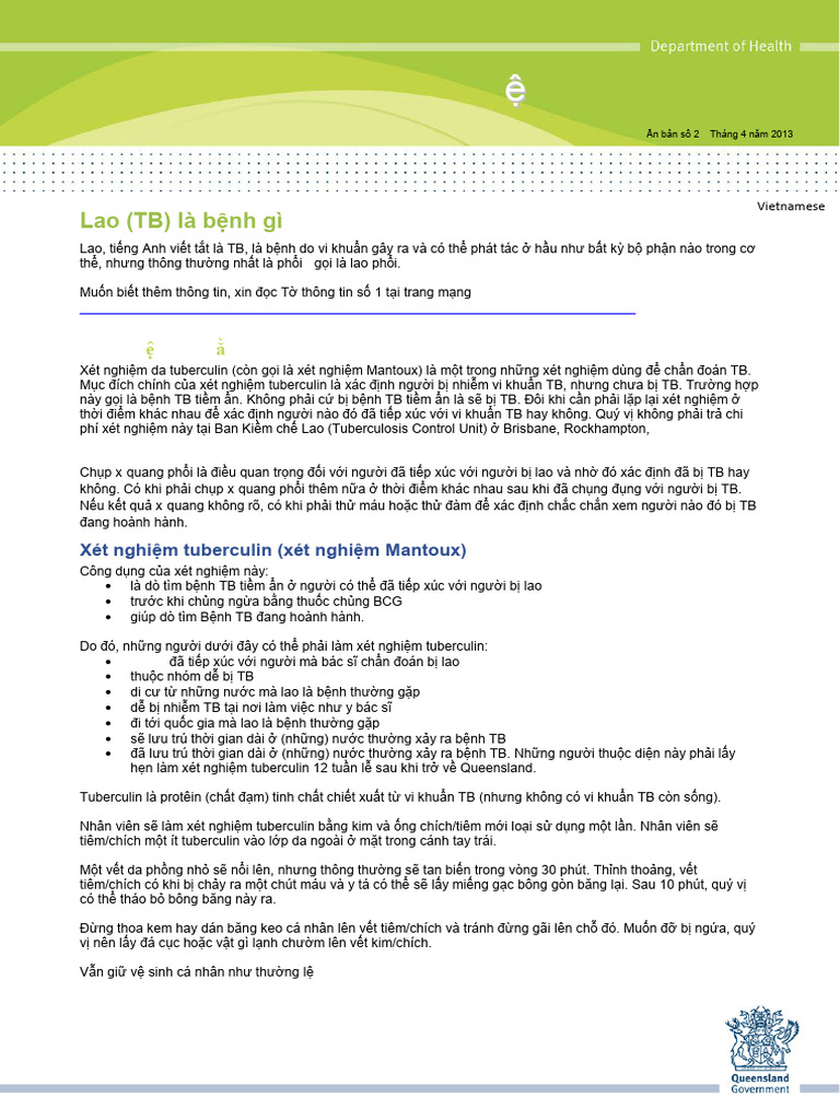 TB Testing Vietnamese | PDF
