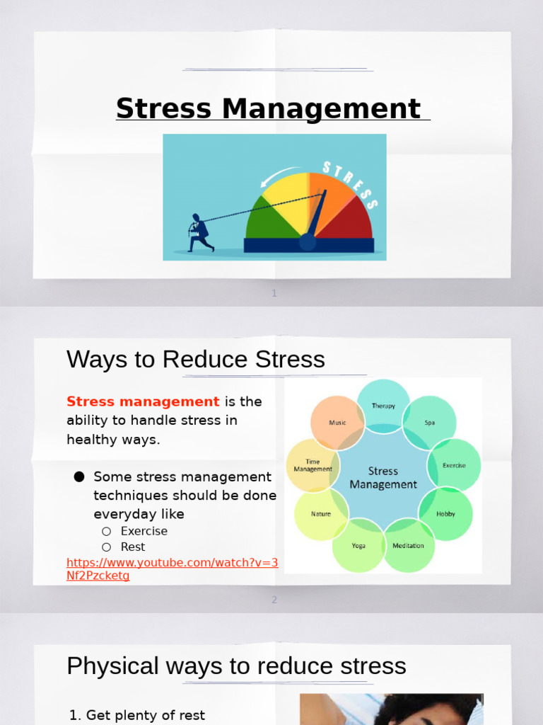 Effective Stress Management Techniques | PDF | Stress Management | Time ...