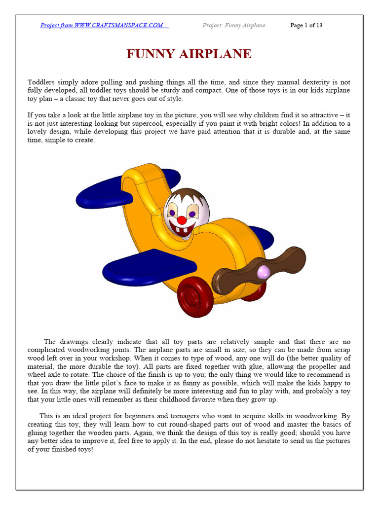 Funny Airplane | PDF | Toys