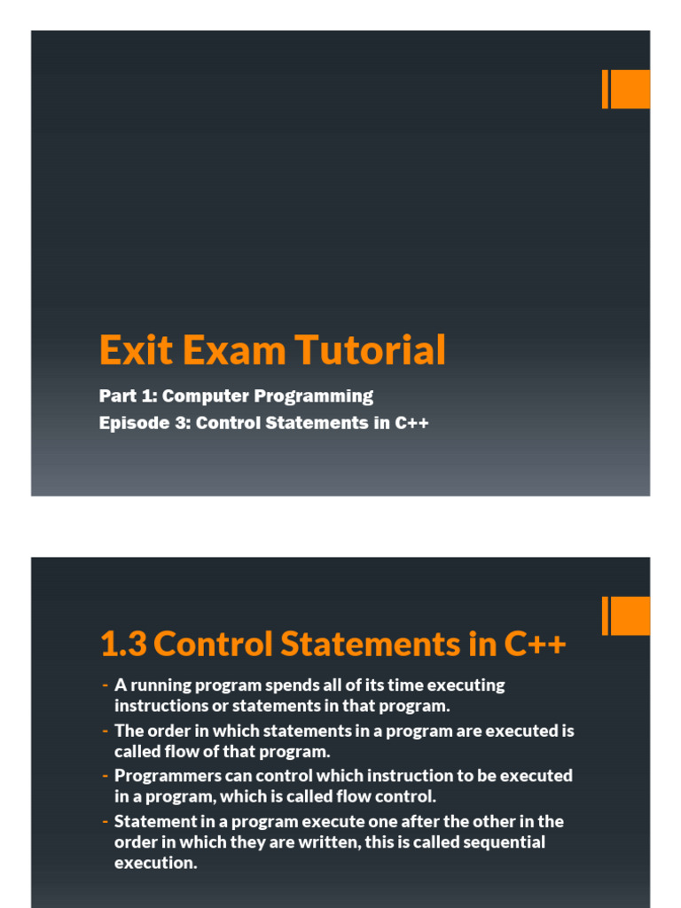 Chapter 3 - Control Structures in C++ | PDF | Control Flow | Namespace