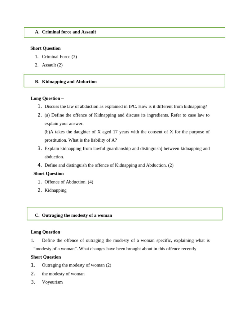 Indian Penal Code: Key Offences Explained | PDF | Defamation | Robbery