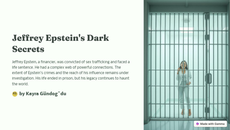 Jeffrey Epstein's Dark Legacy Unveiled | PDF