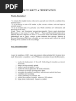 How to Write a Dissertation