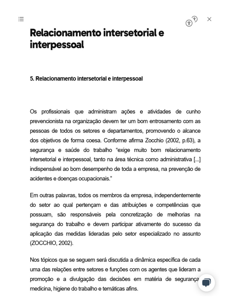 Relações Intersetoriais em Segurança do Trabalho | PDF | Gestão de ...