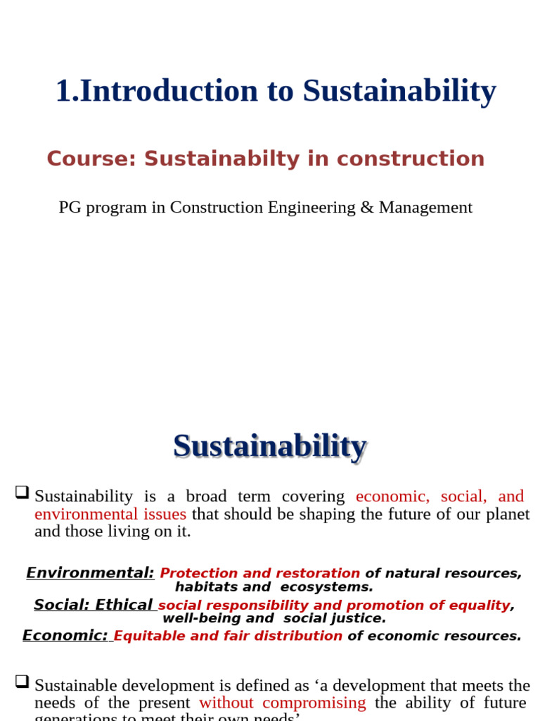 Sustainable Practices in Construction | PDF | Waste | Sustainability